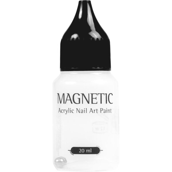 Magnetic Nail Art Paint Tom Flaske med Sort Hætte 20ml
