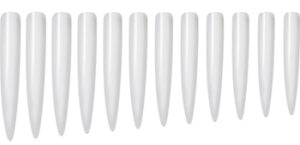 Magnetic Stiletto Tips XL Clear 12stk